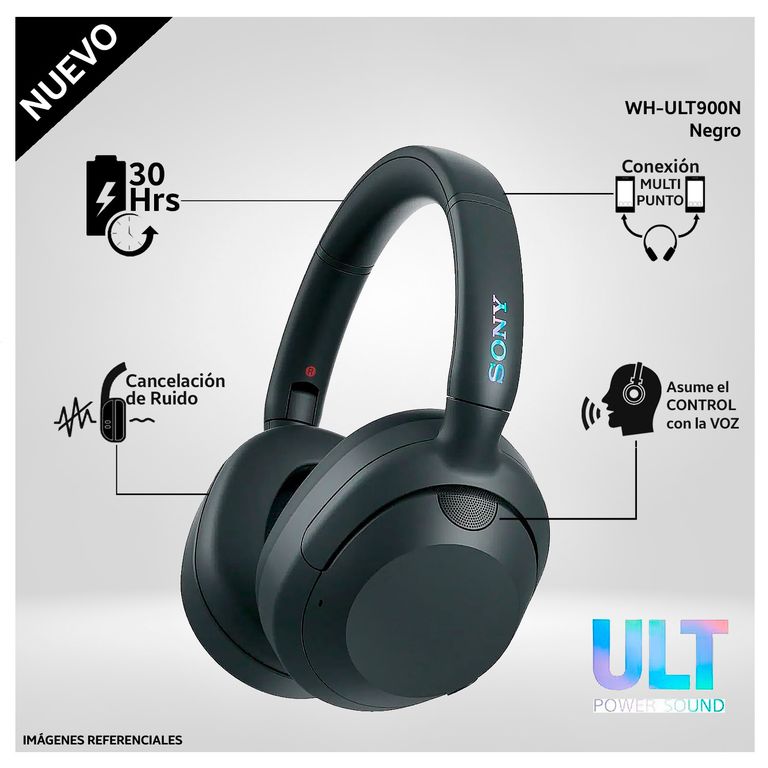 Audífonos Inalámbricos WH-ULT900N con Cancelación de Ruido - Negro