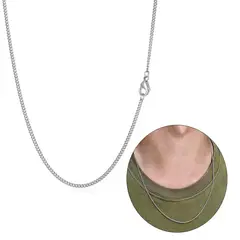 GENERICO - Cadena collar unisex 1 mm • acero inoxidable 60 cm