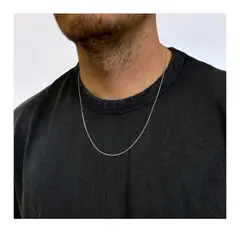 GENERICO - Cadena lomo de corvina 1 mm • acero inoxidable 60 cm