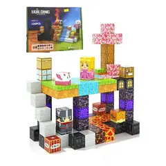 GENERICO - Set Bloques Magnéticos de Construcción 3D Princesas y Dragones - Compatible con Minecraft 120 Pcs