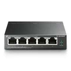 TP LINK - TL-SG1005P SWITCH TP-LINK NO ADMINISTRABLE, 5 PUERTOS GIGABIT, 4 POE+ 65W