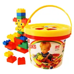 GENERICO - Balde Bloques de Construcción 33 Piezas con Reloj y Clasificador