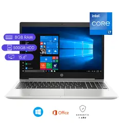 HP - Laptop reacondicionada ProBook 450 G7 Core i7 10ma Gen 8GB RAM 500GB HDD Plata