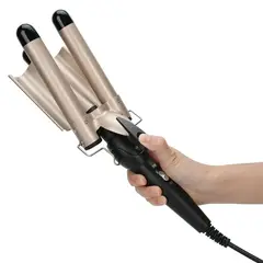 OEM - Rizador De Cabello Tenazas Para Rizar El Cabello 3 Barriles Ondulador Moldeador Ondas Tenaza Triple