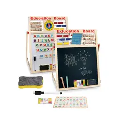 GENERICO - Pizarra 2 en 1 Didáctica de Madera con Abaco tamaño grande