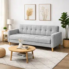 ARTSOFA - Sofá Tres Cuerpos Verona Plata Antifluido + Obsequio