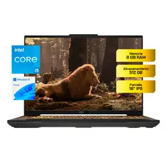 ASUS - Laptop TUF Gaming F16 16” Intel Core i5 RTX 3050 8GB 512GB SSD