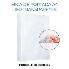 GENERICO - Mica Portada para Anilladora Espiraladora - Transparente x100