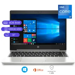 HP - Laptop reacondicionada ProBook 440 G7 Core i7 10ma Gen 8GB RAM 500GB HDD Plata