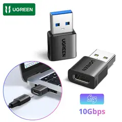 UGREEN - Adaptador Type C Hembra a USB Macho Pack 2 Unidades Tipo C 3.1 A USB 3.0 5Gbps Carga Rápida