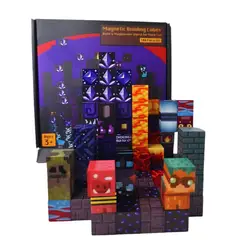 GENERICO - Bloques Magnéticos de Construcción Mundo de Fuego Volcán Pixelado 100pcs