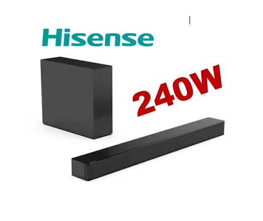 HS2100 21Ch 240W Barra de Sonido Surround Bass Boost Negro