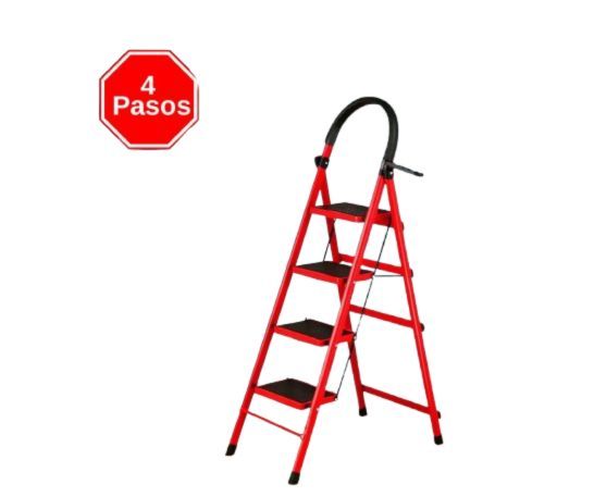 Escalera Plegable de 4 Pasos Antideslizante – Resistente y Segura
