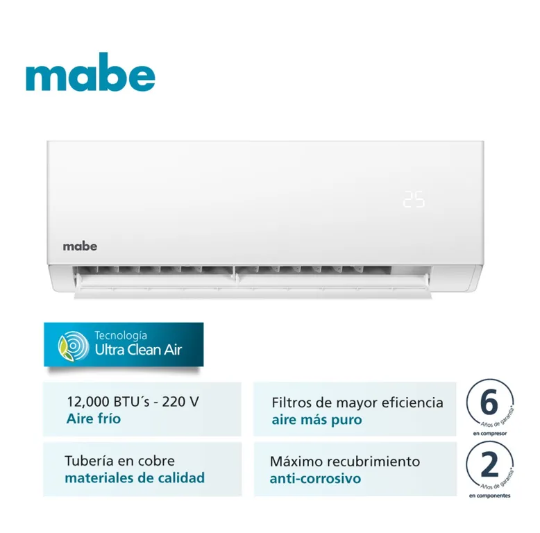 Aire Acondicionado MMT12CDBWCCBC1 Mini Split 12000 BTU Blanco