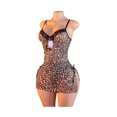 GENERICO - BABYDOLL PIJAMA LENCERIA SEXY ANIMAL PRINT TALLA S