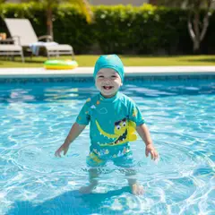 GENERICO - Ropa de Baño para Niño UV Cocodrilo Amarillo de 1 Año para 6 Años