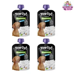 YOWUP - Yogurt Yow Up! para perros con Prebioticos Natural en pack de 4 sobres