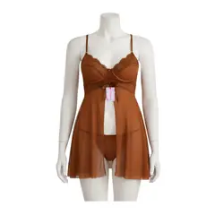 GENERICO - BABYDOLL LENCERIA SEXY MARRON TALLA M