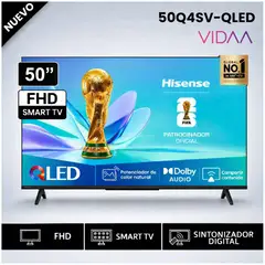 HISENSE - Televisor 50 Pulg Qled SMART FHD 50Q4SV