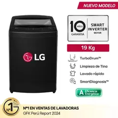 LG - Lavadora Turbodrum 19KG WT19OBVTB Negro