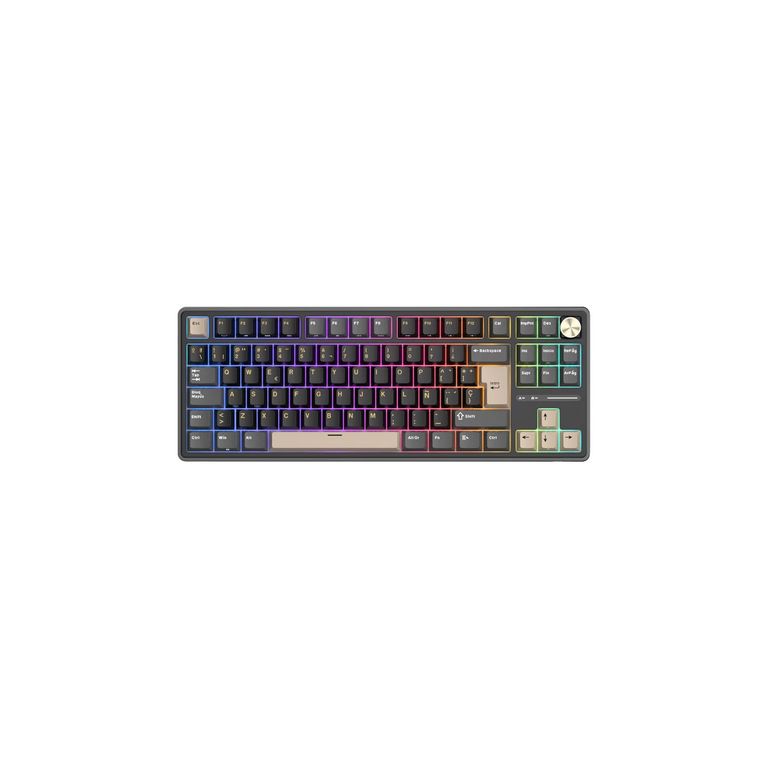 Teclado Gamer Rk-R87Pro Tkl Cableado Phantom Creamy Switch