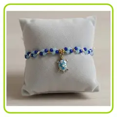 GENERICO - Pulsera Ajustable de Cuentas brillantes Tortuga Marina