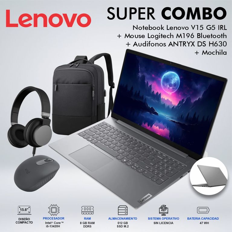 LAPTOP V15 G5 IRL INTEL CORE i5-13420H MEMORIA 8GB DDR5 DISCO 512GB SSD M2