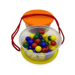 GENERICO - Juegos Didácticos Cuentas Grandes en Taper x40 Piezas