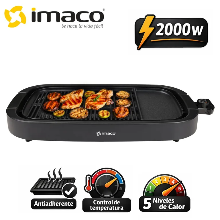 Parrilla eléctrica IG2327SF Antiadherente con Control de temperatura