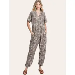 MARTINELA - ENTERIZO ANIMAL PRINT RELAJADO MUJER - MARRON