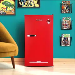 LIBERO - Frigobar Retro Modelo LFB90R Retro Rojo de 90 L