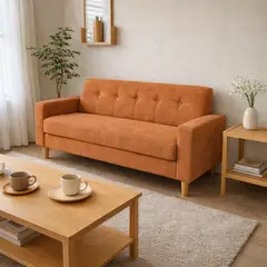 ARTSOFA - Sofá Tres Cuerpos Astoria Terracota Antifluido + Obsequio