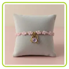 GENERICO - Pulsera Ajustable de Cuentas brillantes Cangrejo Rosado