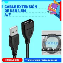 GENERICO - CABLE DE EXTENSION USB A MACHO A HEMBRA 1.5MT A/F