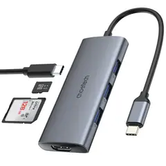 CHOETECH - Adaptador Hub USB Tipo C 7 en 1 HDMI 4K PD 100W Laptop y Mac