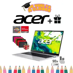 ACER - LAPTOP ASPIRE LITE 15.6 AMD RADEON GRAPHICS RYZEN 7 5825U RAM 8GB SSD 512GB+ REGALO