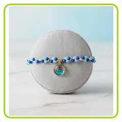 GENERICO - Pulsera Ajustable de Cuentas brillantes Pescado