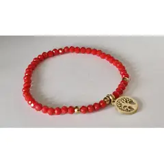 GENERICO - Pulsera Murano y Acero Arbol de la Vida