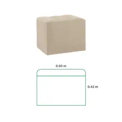 MUEBLES MACRUMO - Cama tapizada Premium Elisse Beige - 15plz - Personaliza el color + puff gratis