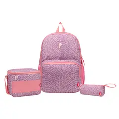 PORTA - TRIPACK MOCHILA PORTAMAR 3 PIEZAS MOCHILA LONCHERA Y CARTUCHERA