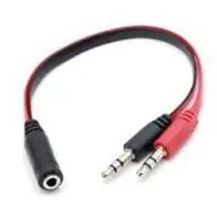 GENERICO - Cable Adaptador Jack 35mm Audifono Y Microfono Audio Pc