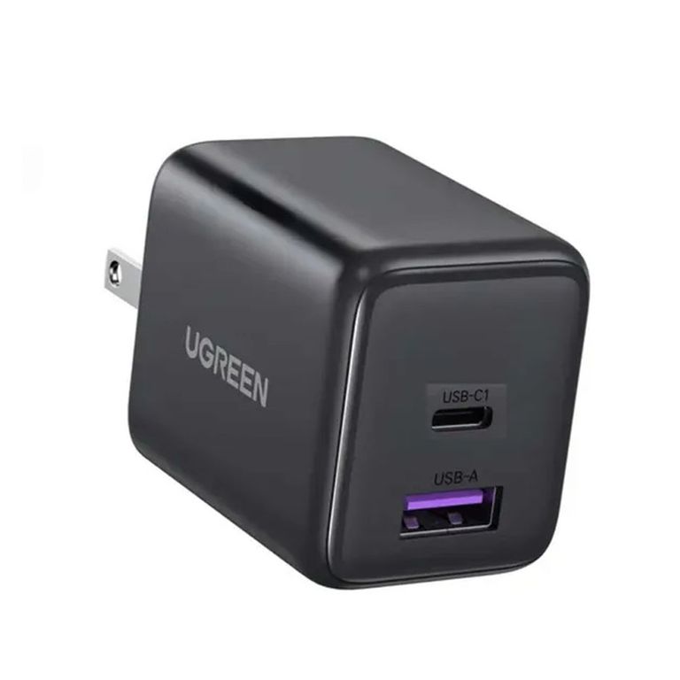 Cargador X516 30W USB-C+USB-A GaN iPhone Serie 16 17 Gris