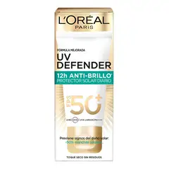 LOREAL PARIS - Protector Solar L'oréal Paris Anti Brillo Fps50 Uv Defender