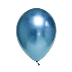 GENERICO - Set x18 globos cromados azul