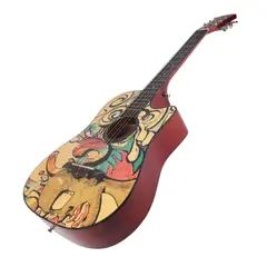 GENERICO - KIT DE GUITARRA GRAFITTI TRIBAL ACUSTICA CON ACCESORIOS