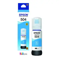 EPSON - Tinta T504 Cian EcoTank L14150, L6270, L4370, L6370 Original - 70ml