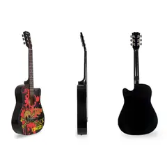 GENERICO - KIT DE GUITARRA GRAFITTI CALAVERA ACUSTICA CON ACCESORIOS