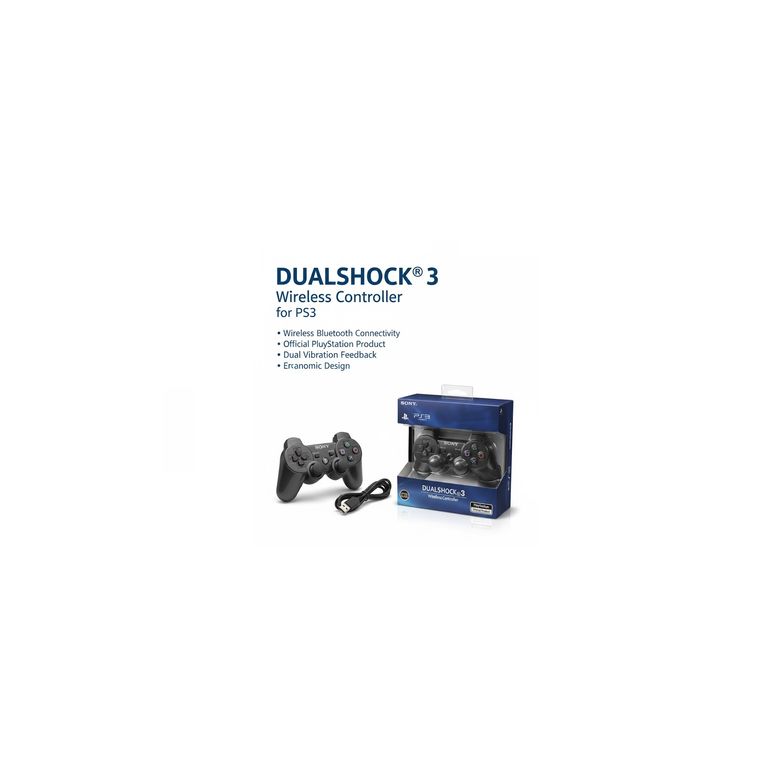 Control Inalámbrico DualShock 3 PlayStation 3 PS3 Bluetooth, Vibración, Negro