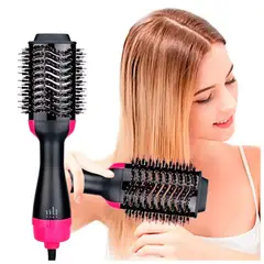 GENERICO - Cepillo Secador Alisador de Cabello Pelo 1500W con Iones y Revestimiento Cerámico 2 en 1