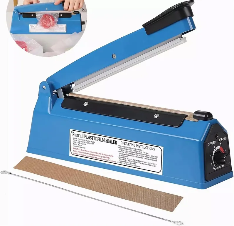 Máquina Selladora De Bolsas De Plástico 20cm - Sella Fácil Térmico Para Cocina Empaque De Productos